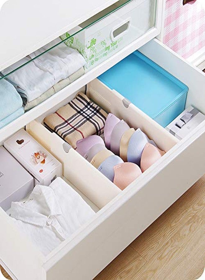 Assacalynn 6-Pack Adjustable Drawer Dividers Organizer Separators - Good Grips Dresser Organizer - for Bedroom, Bathroom, Closet, Baby Drawer, Desk - Image 3